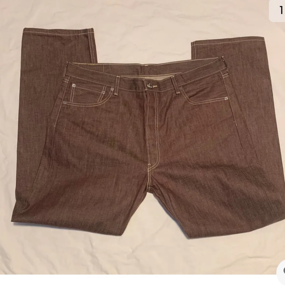 Levi's 501XX Irregular Stamped Size 38x32  Made in Mexico See Measurements Brown
